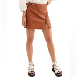 Free People - Midnight Magic Faux Leather Mini Skirt